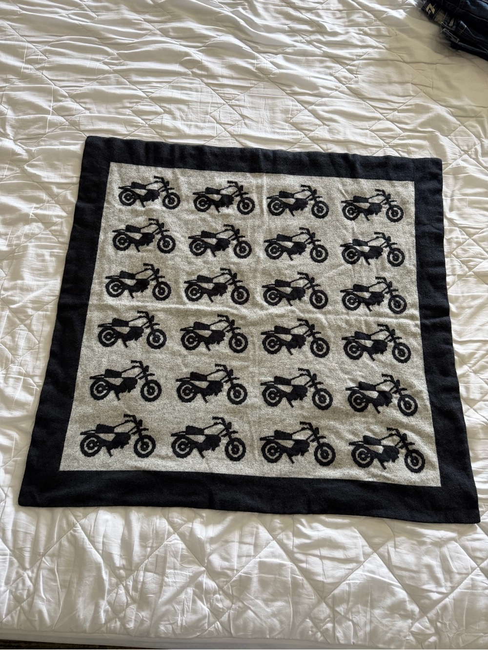 Amber Hagen Black and Cream Patterned blanket